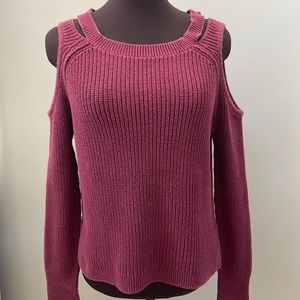 Cold shoulder sweater